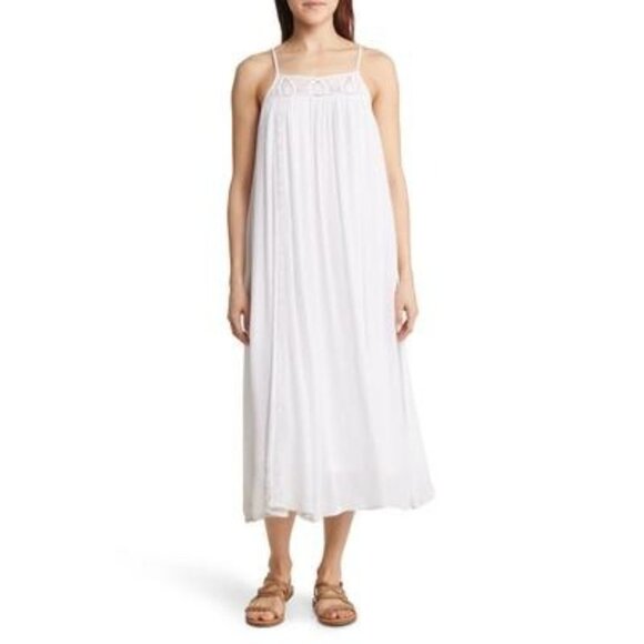 NWT Rip Curl Alira Crochet-Trim Maxi Dress - White, Size X Small - Picture 3 of 7